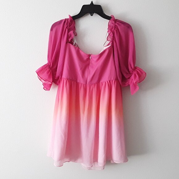 Lovers + Friends Camila Ombre Mini Dress in Sunrise - Size L - Picture 6 of 9